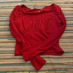 Pacsun Red Long Sleeve Top